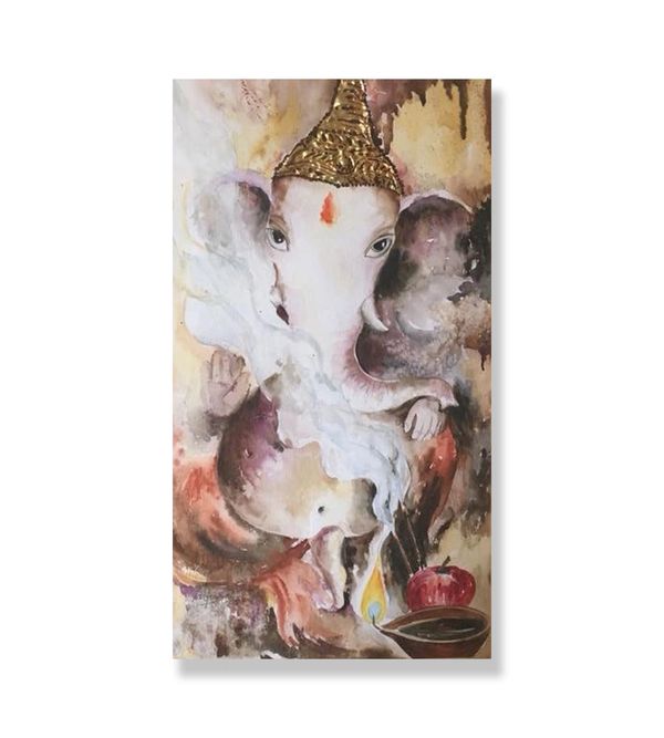 Colours of Devotion #5 / 2014 / Watercolour and gold leaf on paper / 25 x 45cm