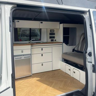 SWB VW T6.1 Campervan kitchen conversion for hire near ashford kent