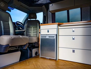SWB VW T6.1 Campervan kitchen conversion for hire near ashford kent