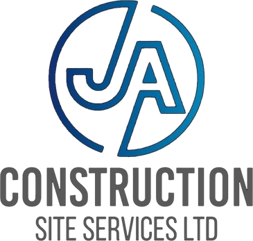 JA Construction Site Services logo and illustration 