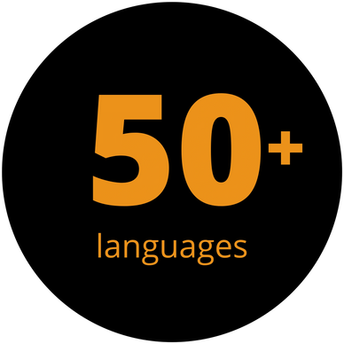 50 native languages, translation, subtitling, voice over recording, audio production