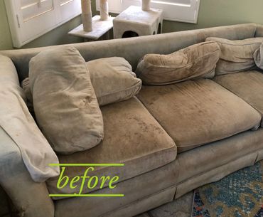 Before DIY of a mid century sofa