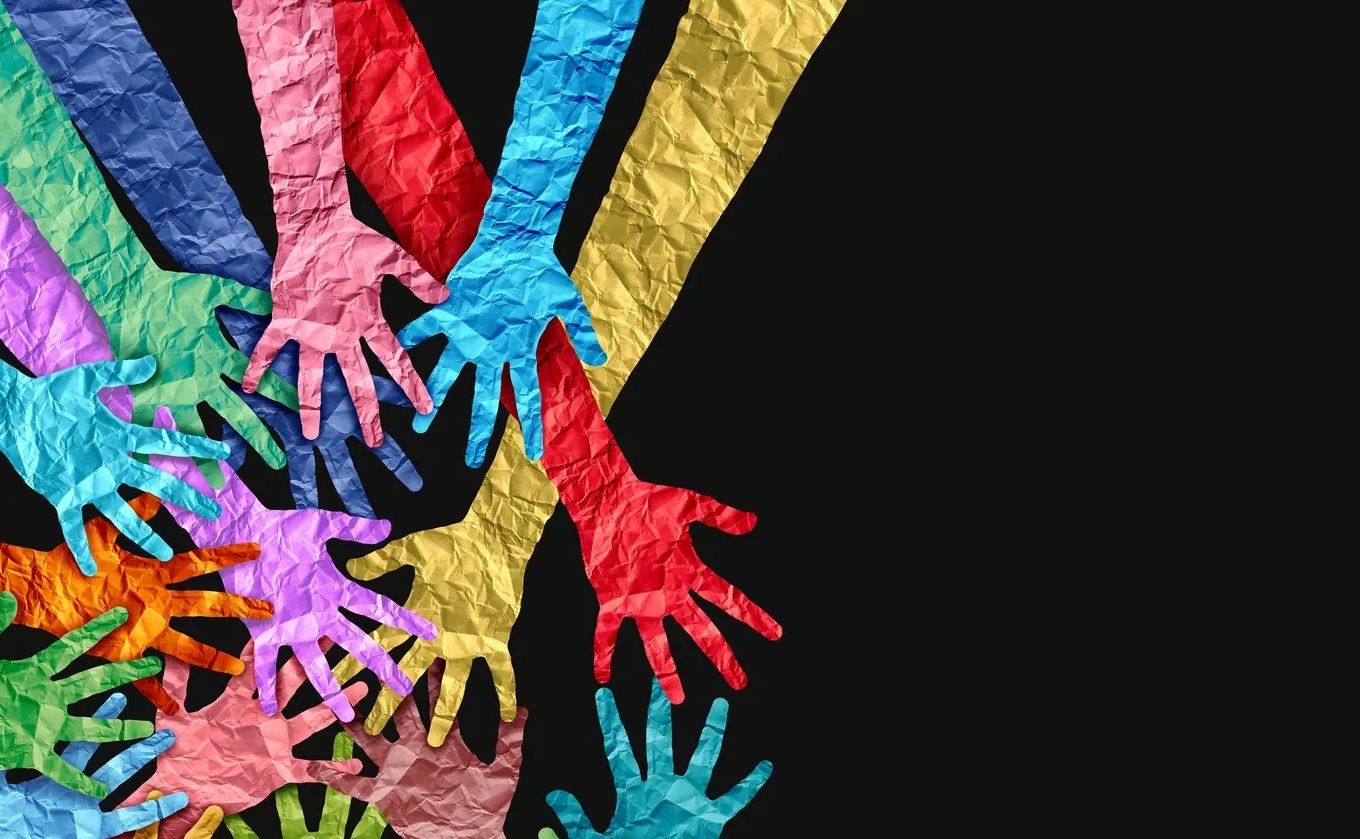 Helping hands representing unity and compassion in the community