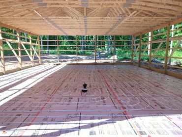 Infloor tubing install