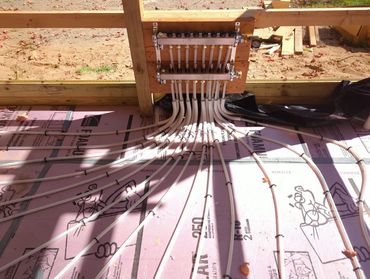 infloor heat install