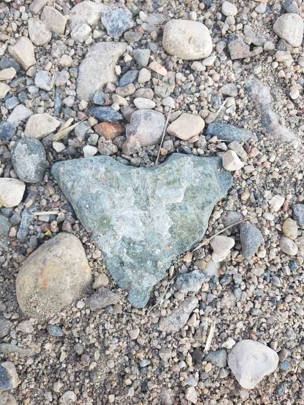 Heart shaped rock