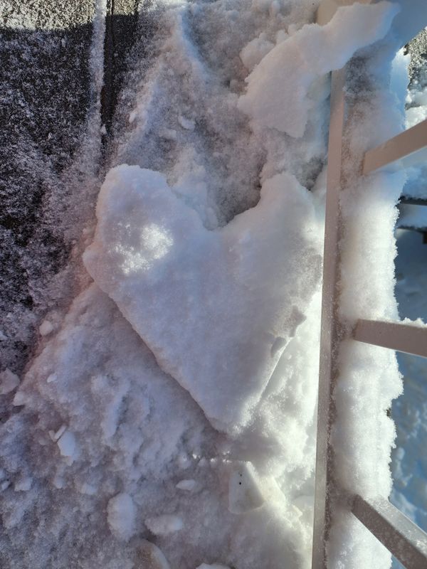 Heart shaped snow