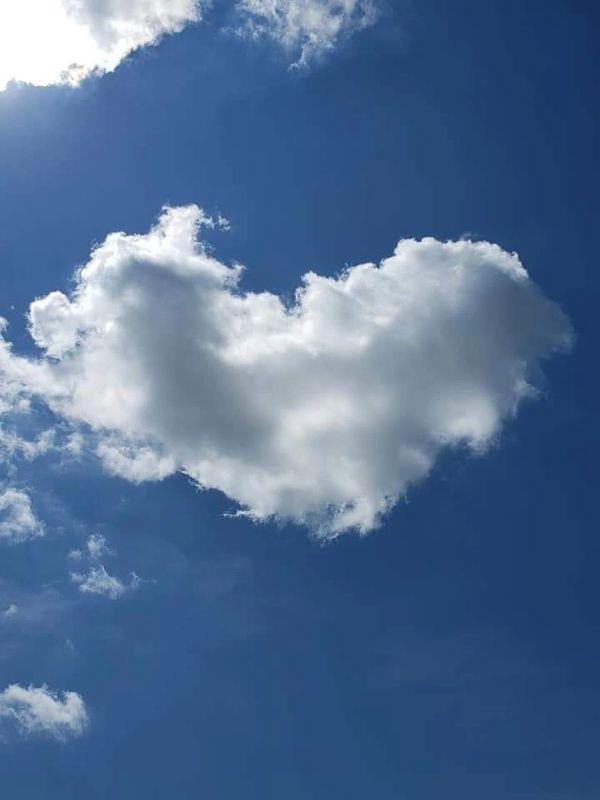 Heart shape in clouds