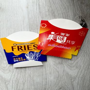 Custom printed paper fry cartons