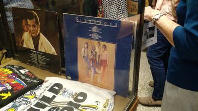 The back cover of Riverrock's "Midwest Man" LP at the MMHoF Museum.  Photo by Dan Smith