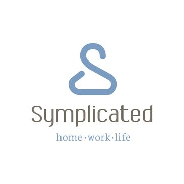 Symplicated Logo  - a stylized 's' in the shape of a coat hanger with the word Symplicated and the t