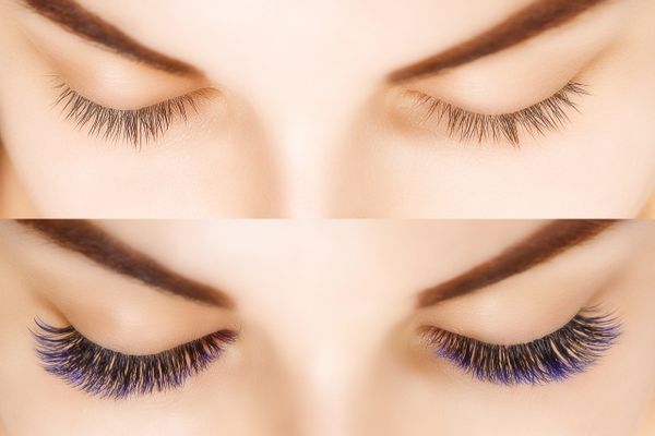 Eyebrow/Eyelashes before and after