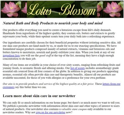 Lotus Blossom Home Page