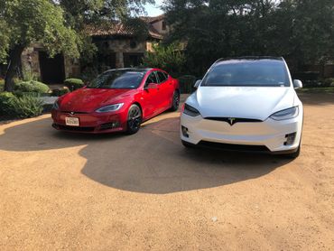 Full interior and exterior details on these two Tesla's 