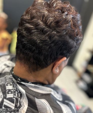 Natural hair (3B) short cut style