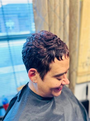 Natural hair(3B) short cut style