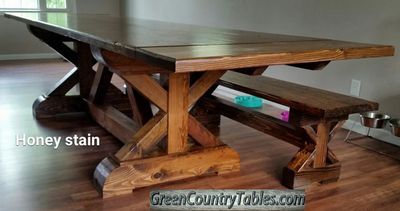 Mensam Magnus Fundus, latin for Big Farm Table (BFT).  Custom furniture build in Oklahoma