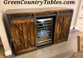 Sliding Barn Door cabinet with your fridge or item built in