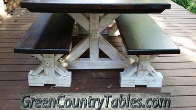 Husky Farm X Table.  Custom furniture build in Oklahoma and surrounding areas