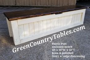 Rust Post enclosed bench