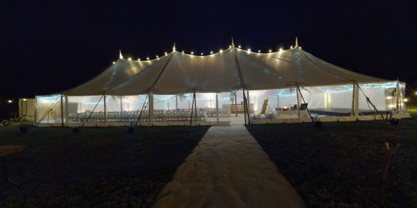 Traditional Pole Marquee in Stroud, Gloucestershire. Photo by Apollo 3D 