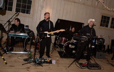 County Line performing at a Wedding Reception in the Barn at Martha Clara.