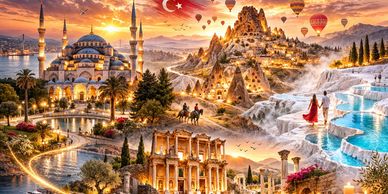 トルコ7日間プライベートツアー・カッパドキアとイスタンブール・パムッカレ・エフェソスを巡る日本語ガイド付きトルコ旅行