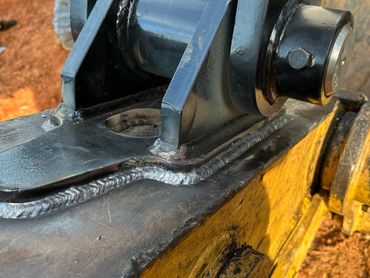 A thumb installation we did on a cat excavator.