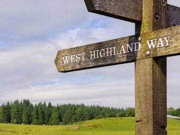 west highland way walk route board