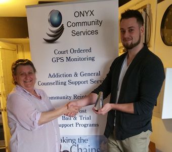 Brandon Boire receives Community Services Award, Onyx Community Services