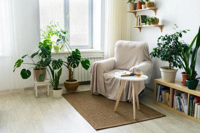 Setting of a reading corner for adults, children to rest relax and reflect faith, purpose story time