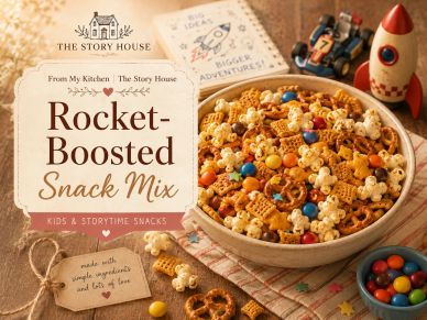 Rocket-Boosted Snack Mix for Kids and Storytime Snacks at The Story House,