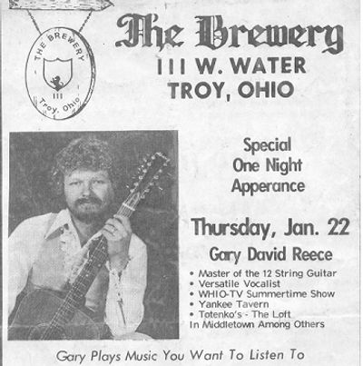 Gary David Reece was a versatile vocalist and guitarist who performed at The Brewery.
