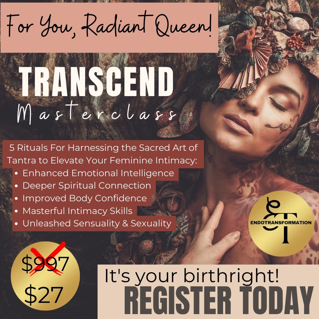 Event flyer: Transcend Masterclass
