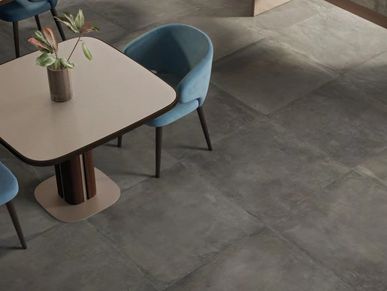 Modern concrete look 24x24 tile floors