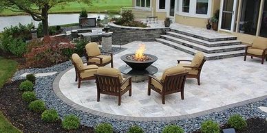paver patio and fire pit