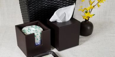 Luxury Hotel Tissue Box Cover with Bath Collection