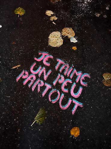 Tag on sidewalk Bastille, Paris France