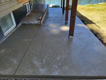 Rock salt patio