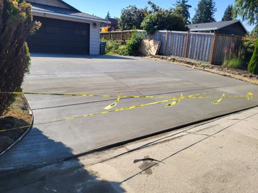 Concrete driveway