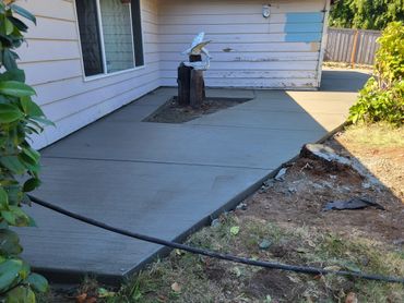 Concrete driveway