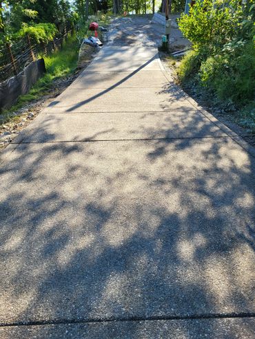 Concrete driveway