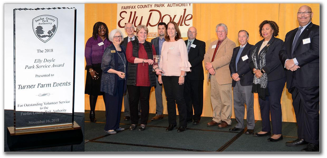 President Sharon Molster and VP Karen Washburn accept Elly Doyle Award on behalf of TFE.