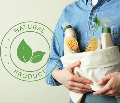 a bucket of green safe products