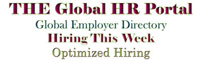 Logo for THE Global HR Portal hiring service.