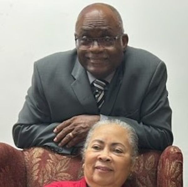 Old couple looking on the camera But when I leave