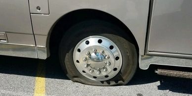RV flat tire