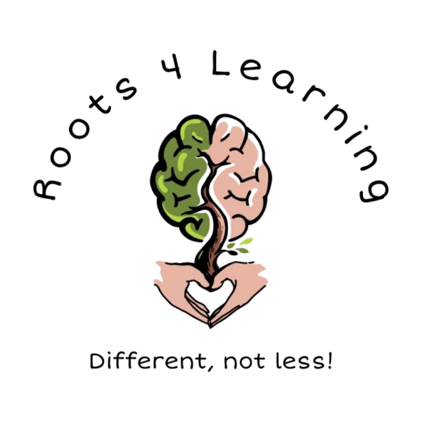 A brain shaped like a tree held by hands forming a heart.