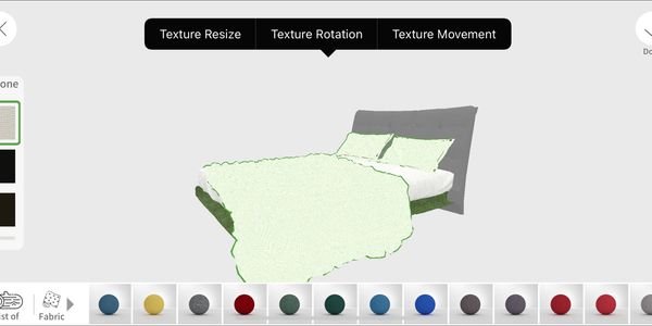 Materials can be modified for any furnishing 3D model
