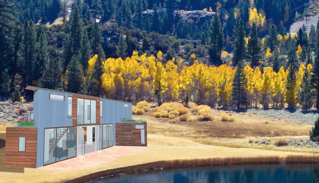 The angle house is features 1000 square feet of spacious living.